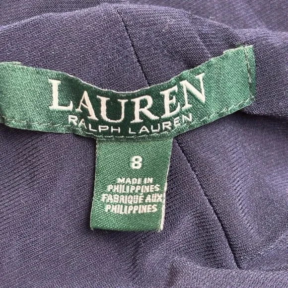 NWT Lauren Ralph Lauren Navy Blue One Shoulder Rhinestone Gown Dress Size 8 - Picture 8 of 10